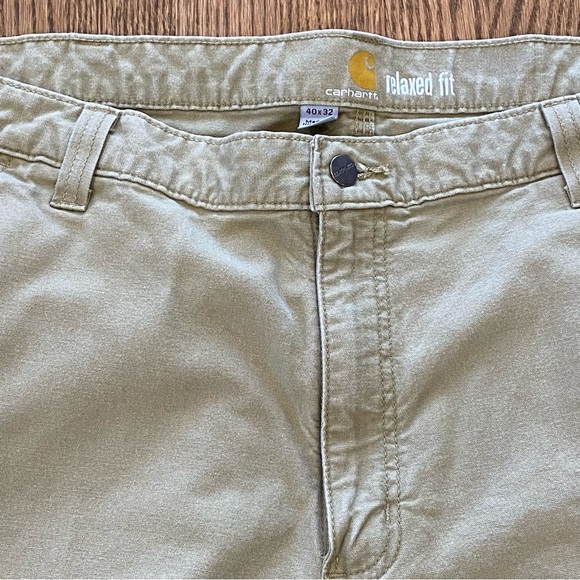 Carhartt Carpenter Tan Original Dugaree Fit Jeans 40 x 32 - Picture 3 of 10
